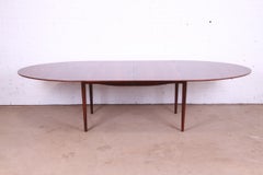 Outstanding Finn Juhl Rosewood and Silver Inlay "Judas" Dining Table, Restored