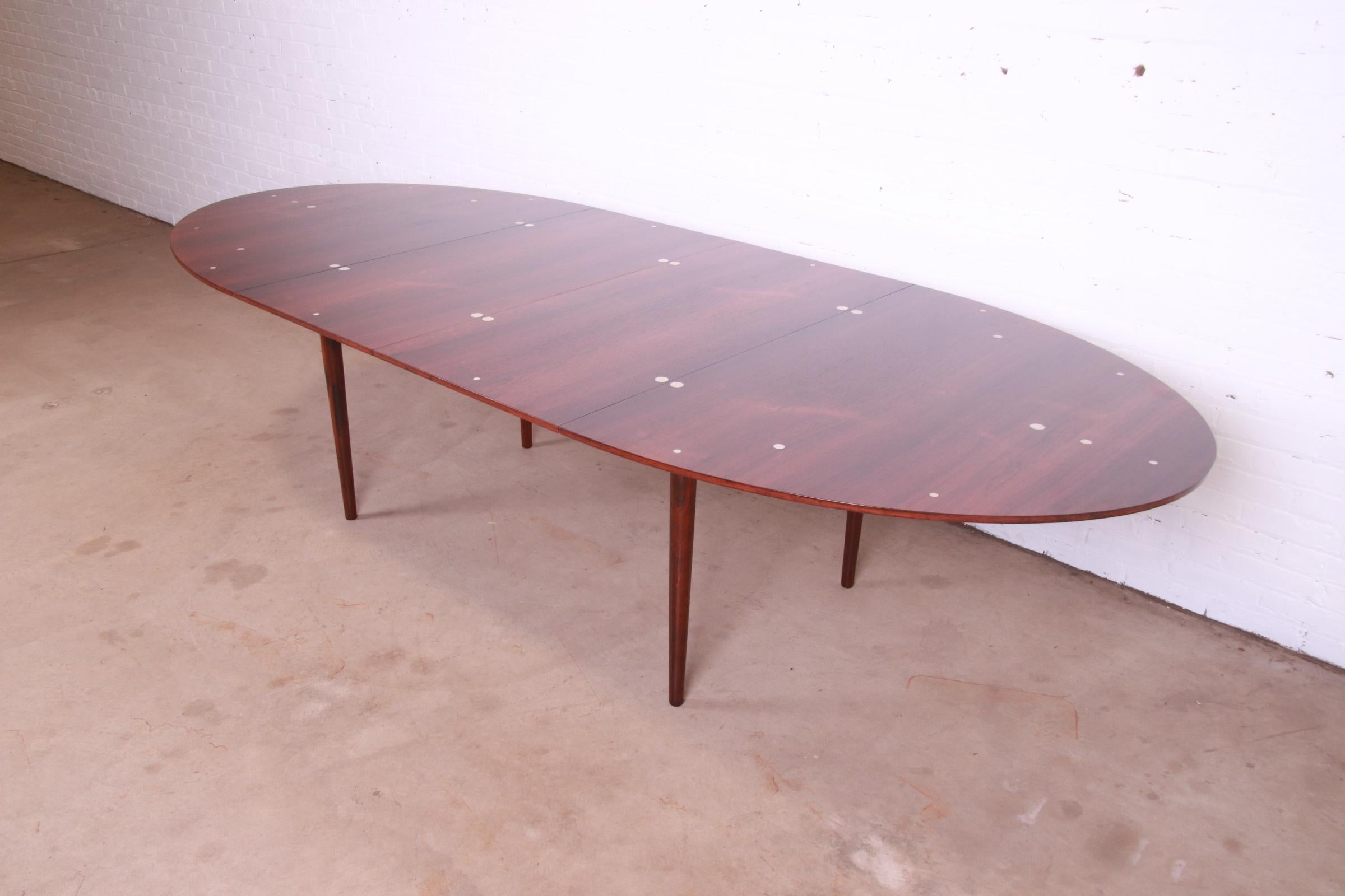 Scandinavian Modern Outstanding Finn Juhl Rosewood and Silver Inlay 