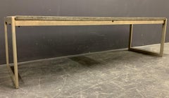 Outstanding Flint Rolled Marble Coffee Table or Bench