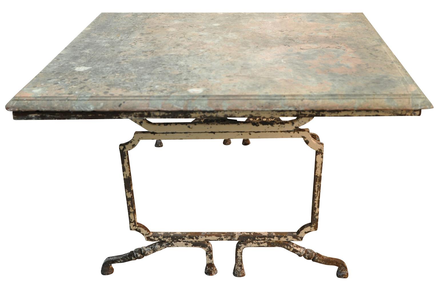 Painted Outstanding French 19th Century Garden Table