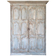 Outstanding French Louis XIV Period Painted Armoire