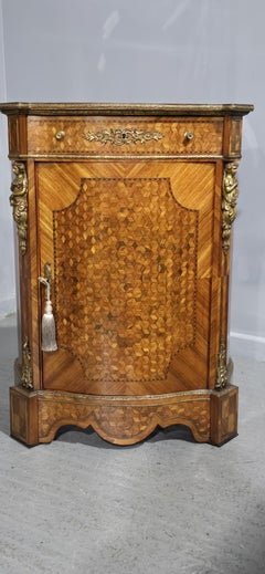 Outstanding French Serpentine Side Cabinet