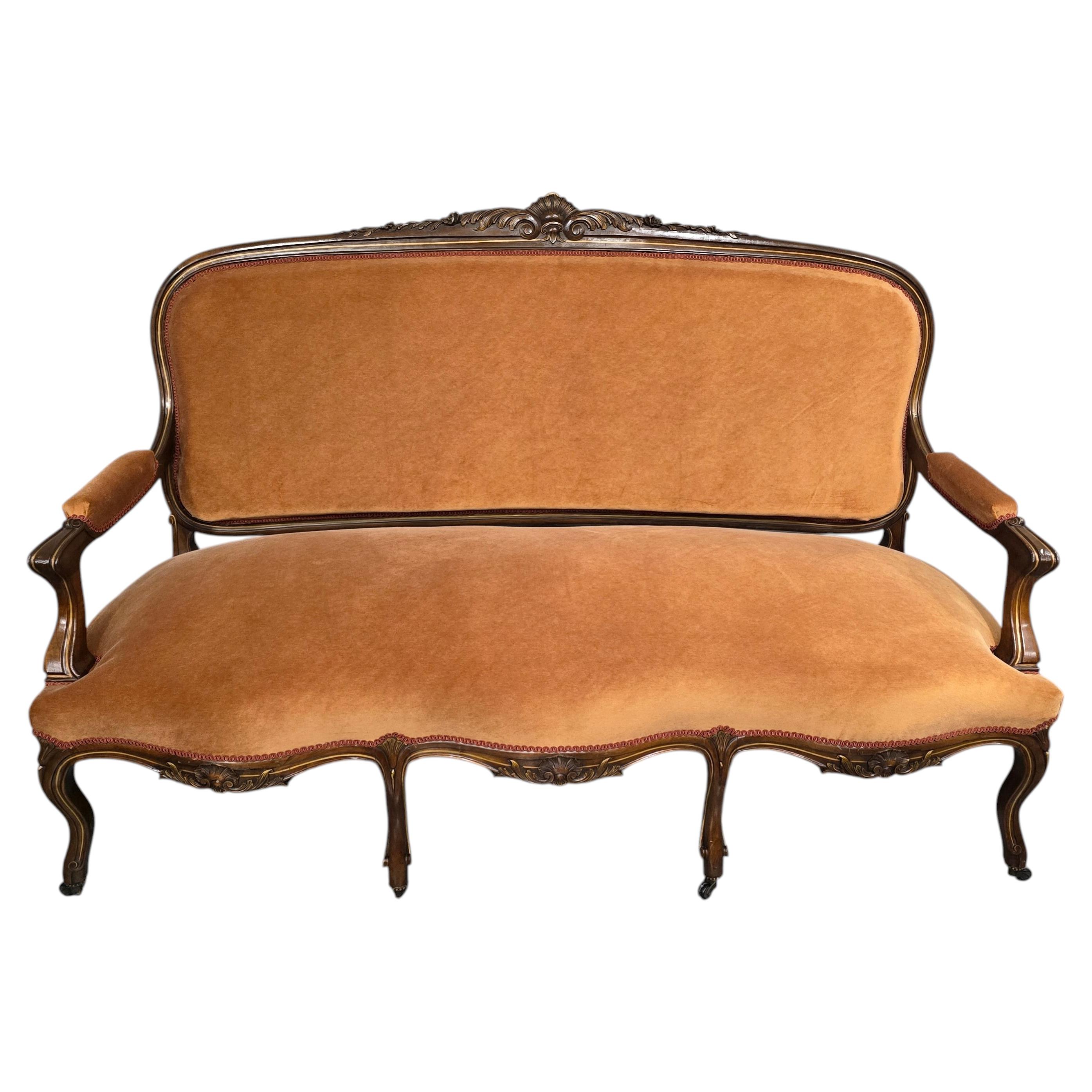 Outstanding French Walnut Couch