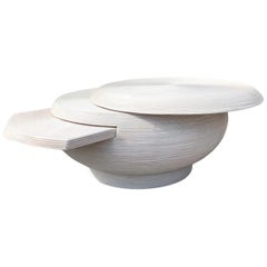 Outstanding Gabriella Crespi Style Rattan Coffee Cocktail Table