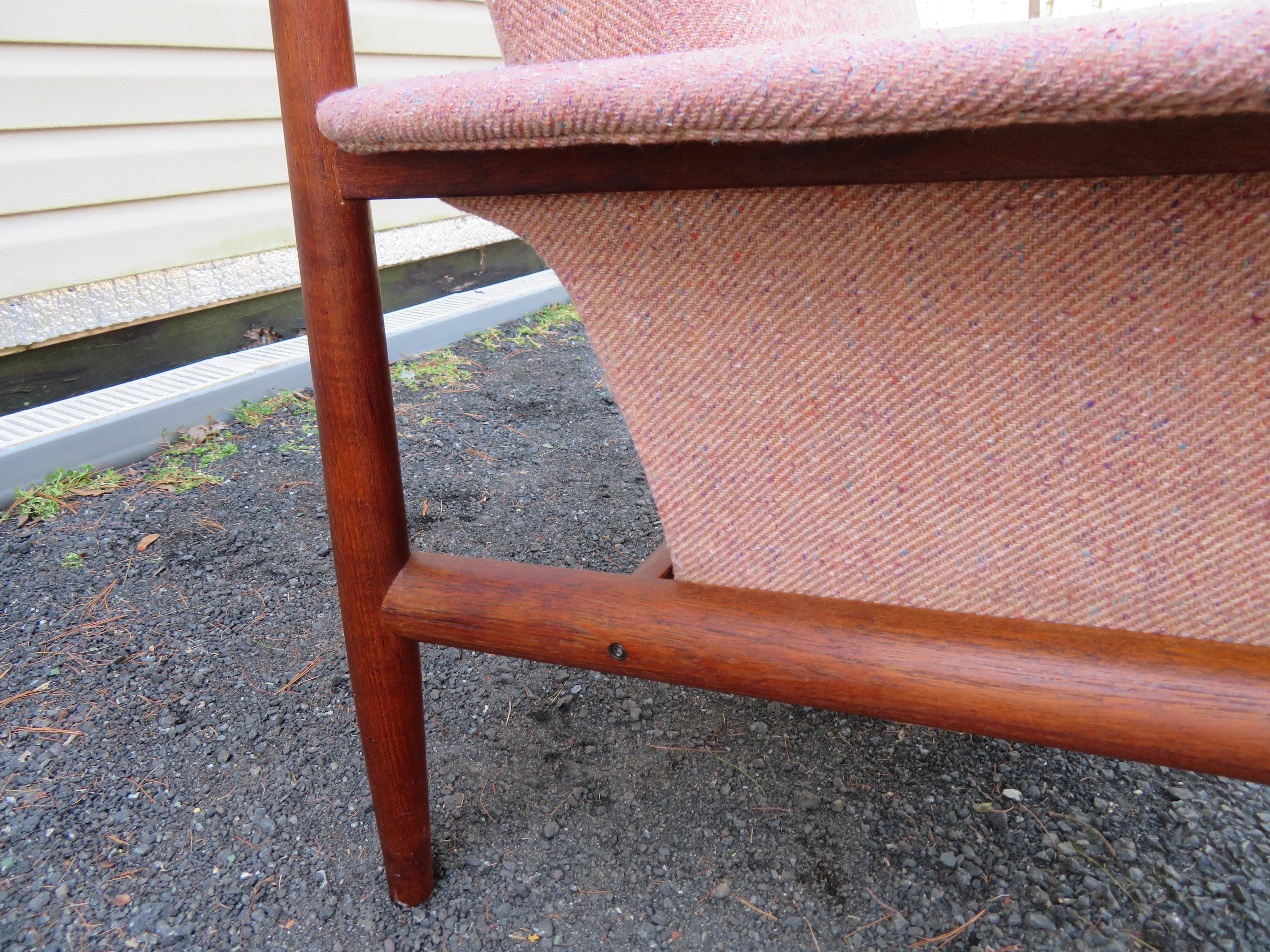 Exceptionnelle chaise longue en teck Grete Jalk, style danois moderne du milieu du siècle dernier en vente 1