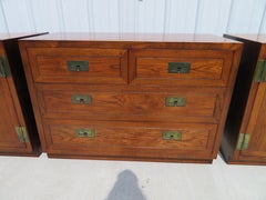 Outstanding Henredon Campaign Chest Cabinet Credenza Mid-Century Modern