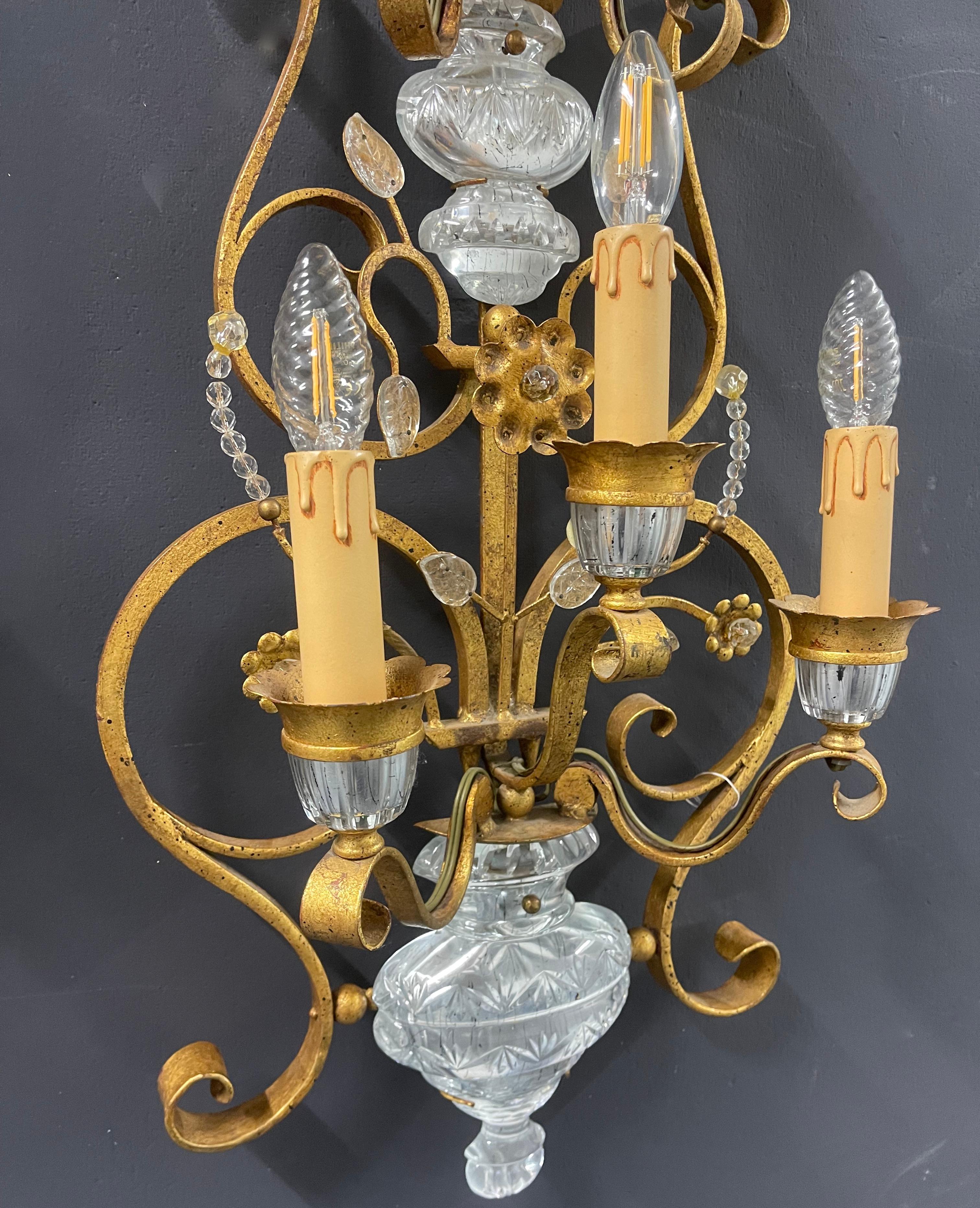 Outstanding, Impressive and Rare Huge wall  sconces by Maison Bagues For Sale 5