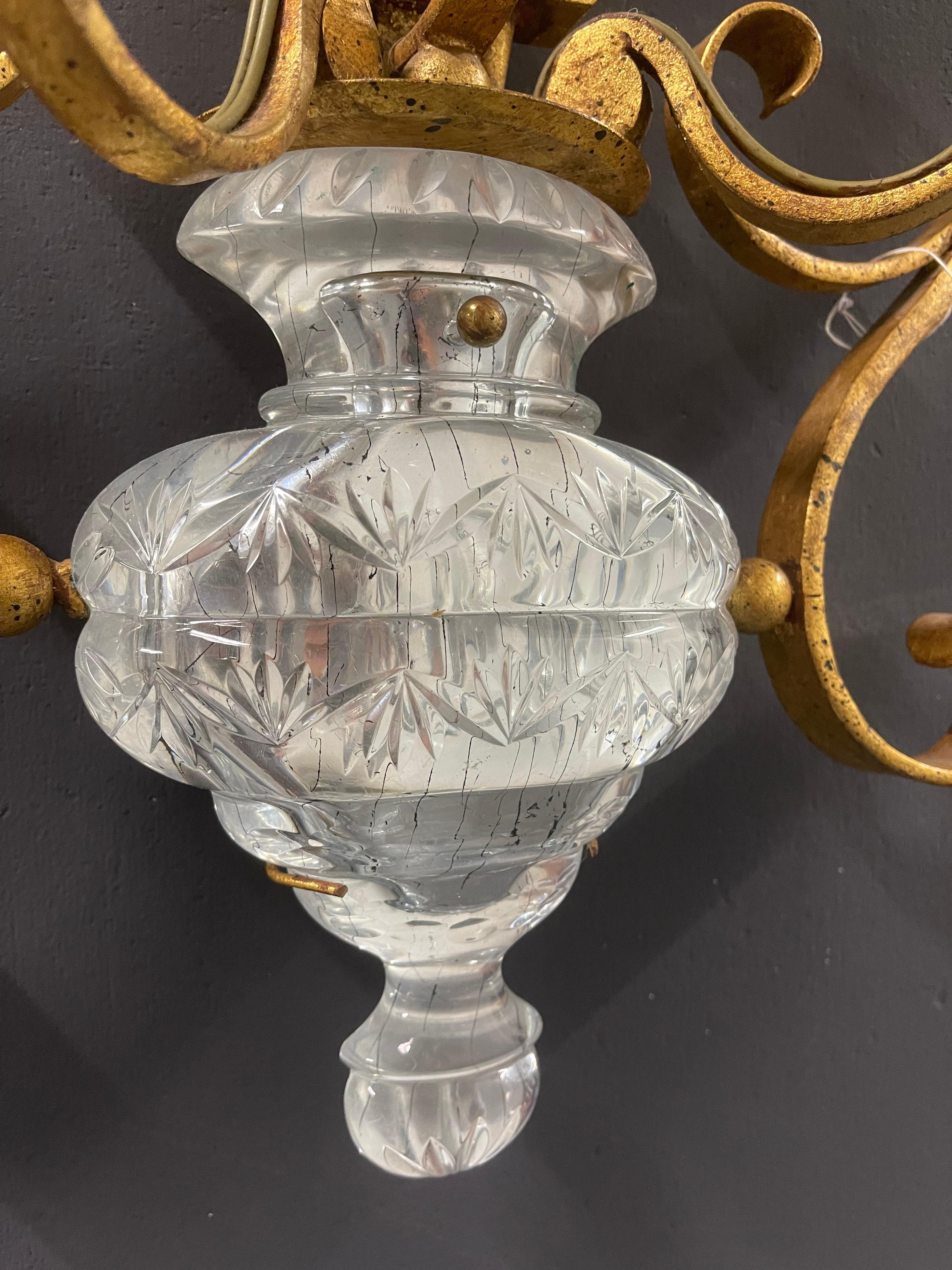 Outstanding, Impressive and Rare Huge wall  sconces by Maison Bagues For Sale 6