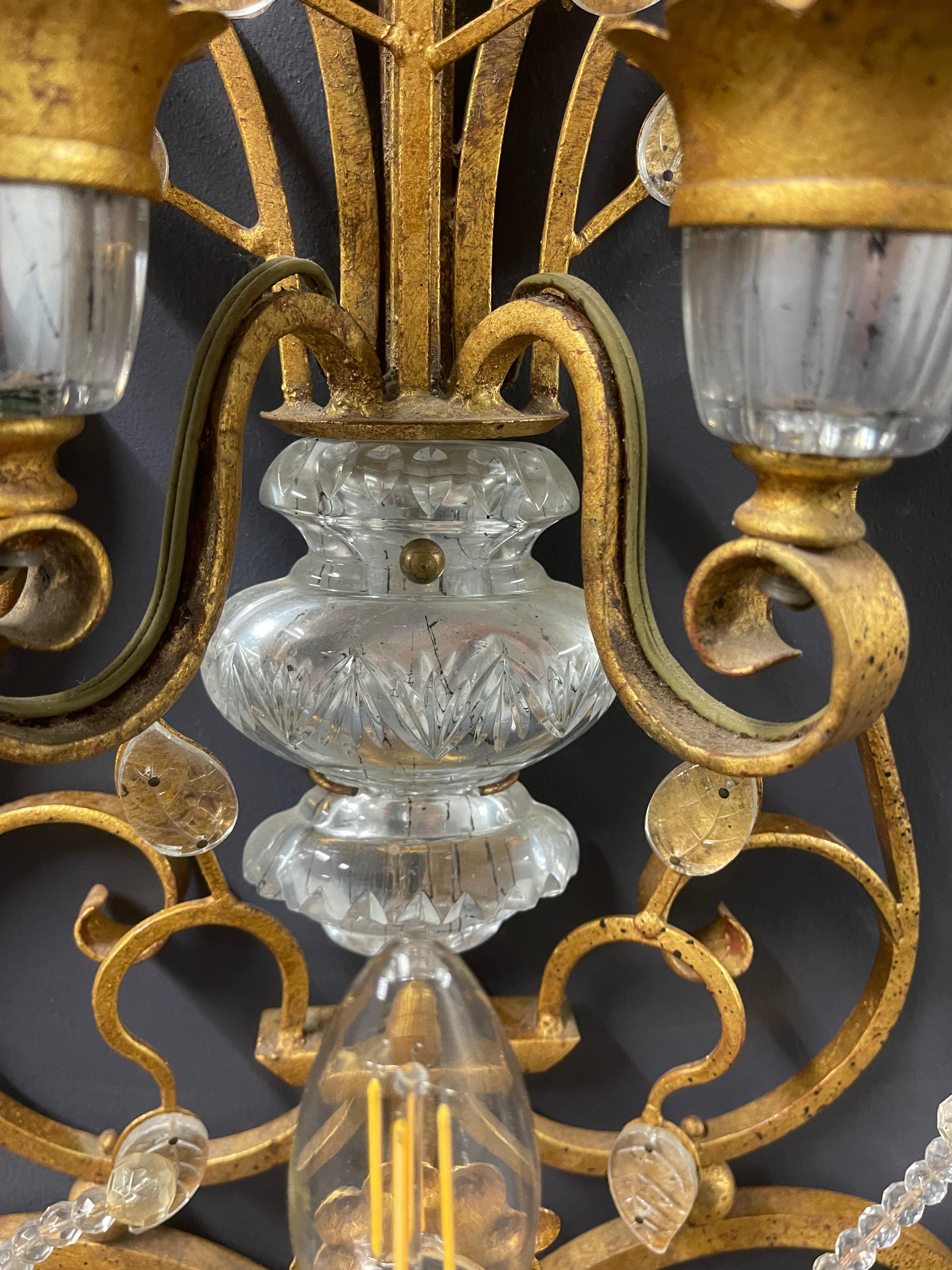 Outstanding, Impressive and Rare Huge wall  sconces by Maison Bagues In Good Condition For Sale In Munich, DE