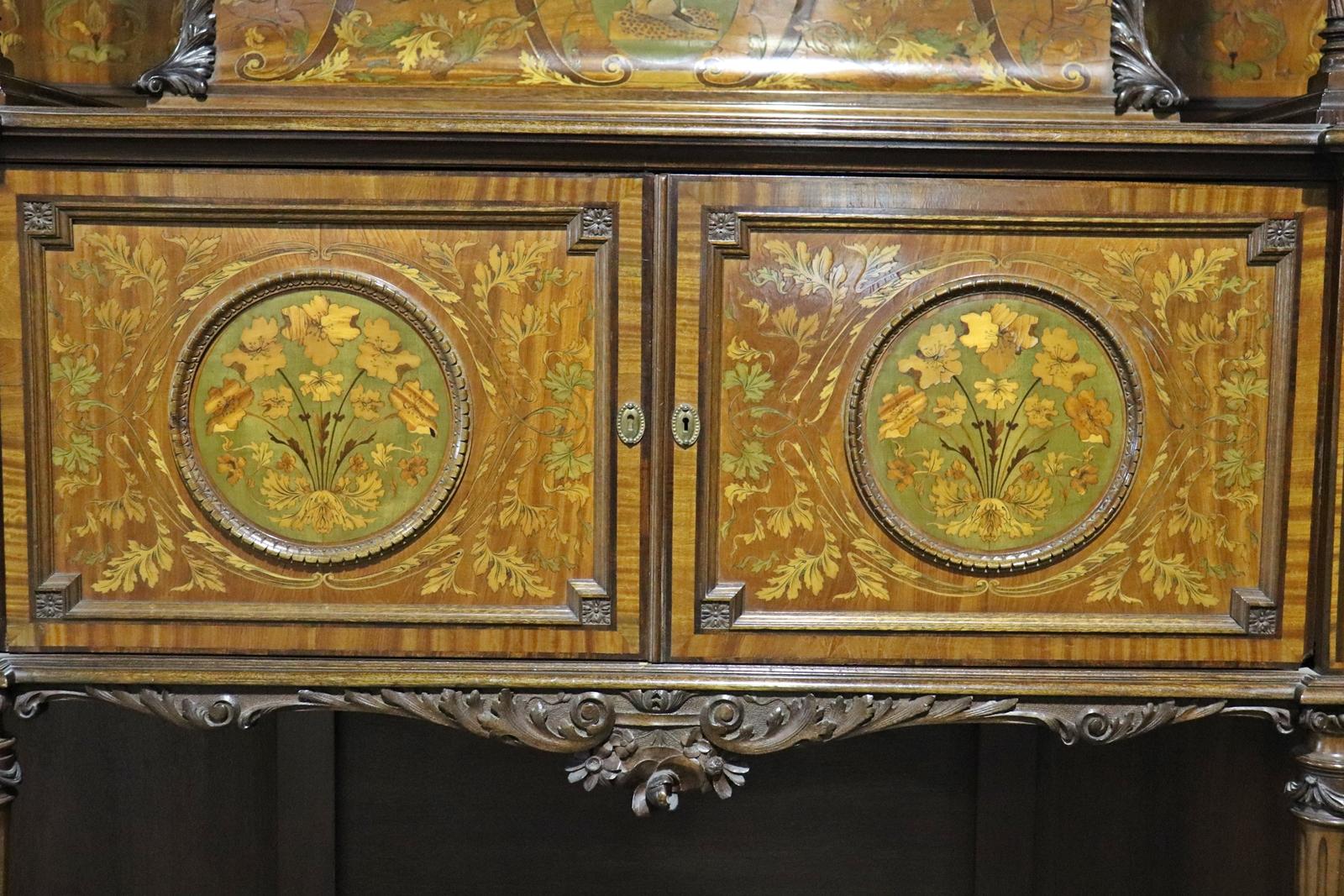 Outstanding Inlaid Edwardian China Cabinet or Vitrine Attr. Edwards and Roberts For Sale 12