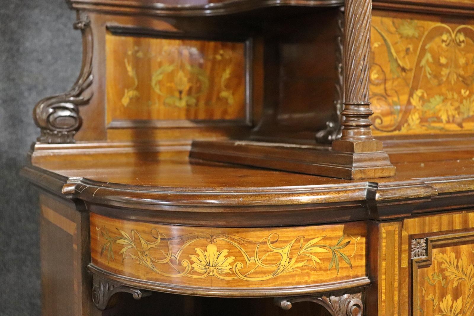Outstanding Inlaid Edwardian China Cabinet or Vitrine Attr. Edwards and Roberts For Sale 13