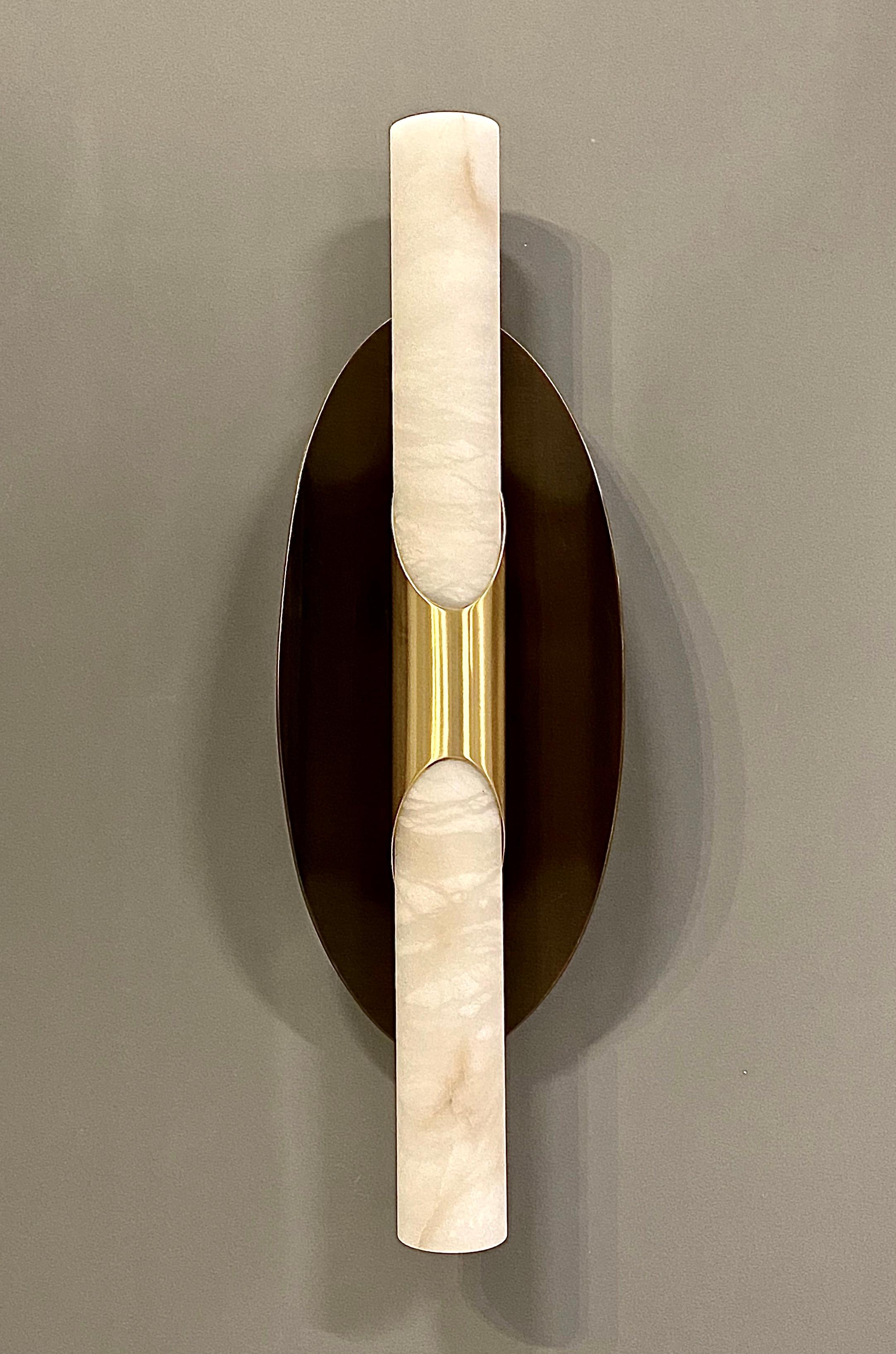 Modern Outstanding Italian Alabaster Wall Sconce 