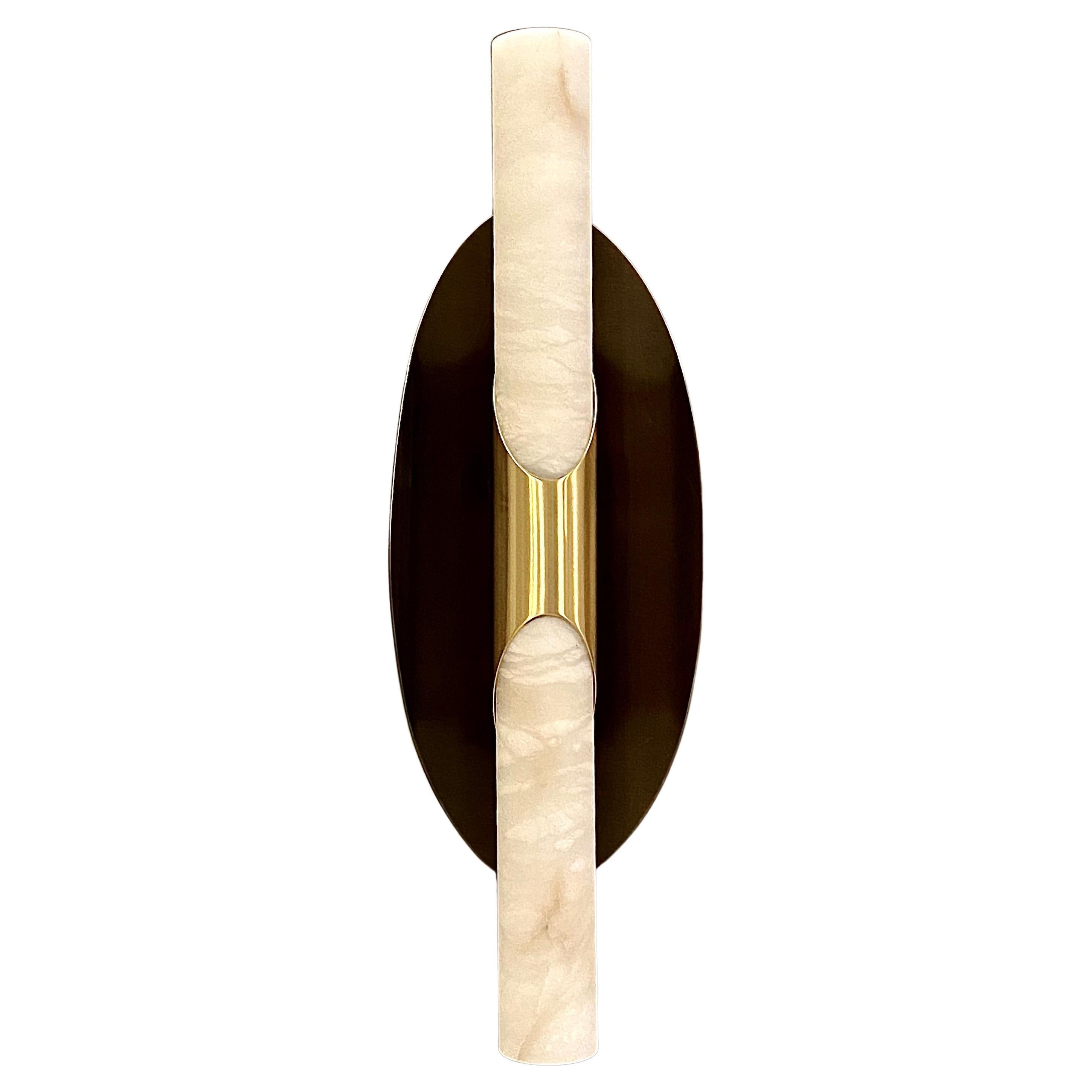 Outstanding Italian Alabaster Wall Sconce "Manta"