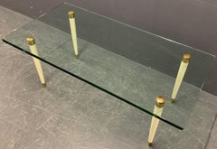 Outstanding Italien Coffee Table with Massive Glass Top attributed Fontana Arte