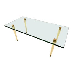 Outstanding Italien Coffee Table with Massive Glass Top by Fontana Arte