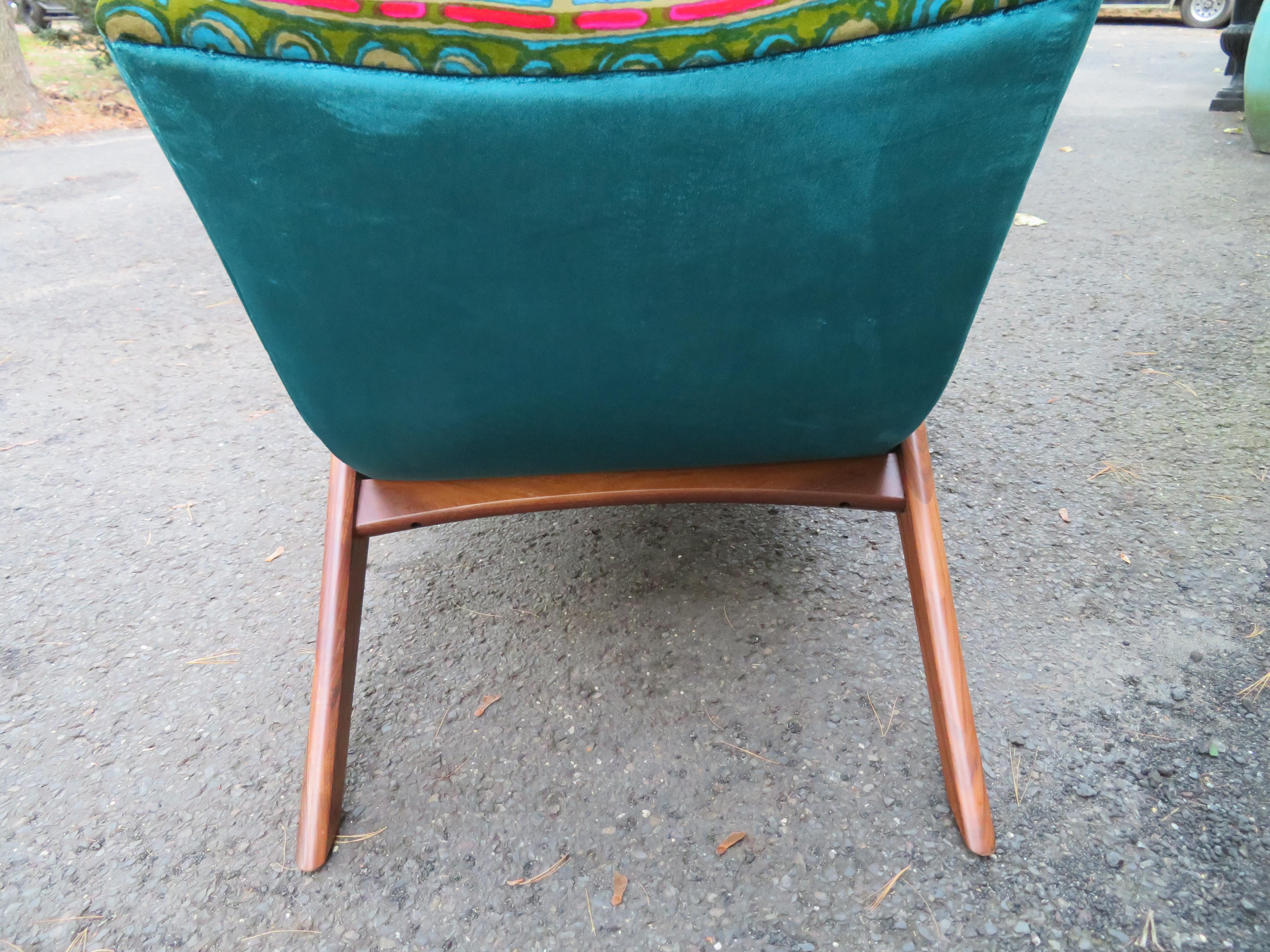 Outstanding Jack Lenor Larsen Adrian Pearsall Crescent Lounge Chair Mid-Century For Sale 2