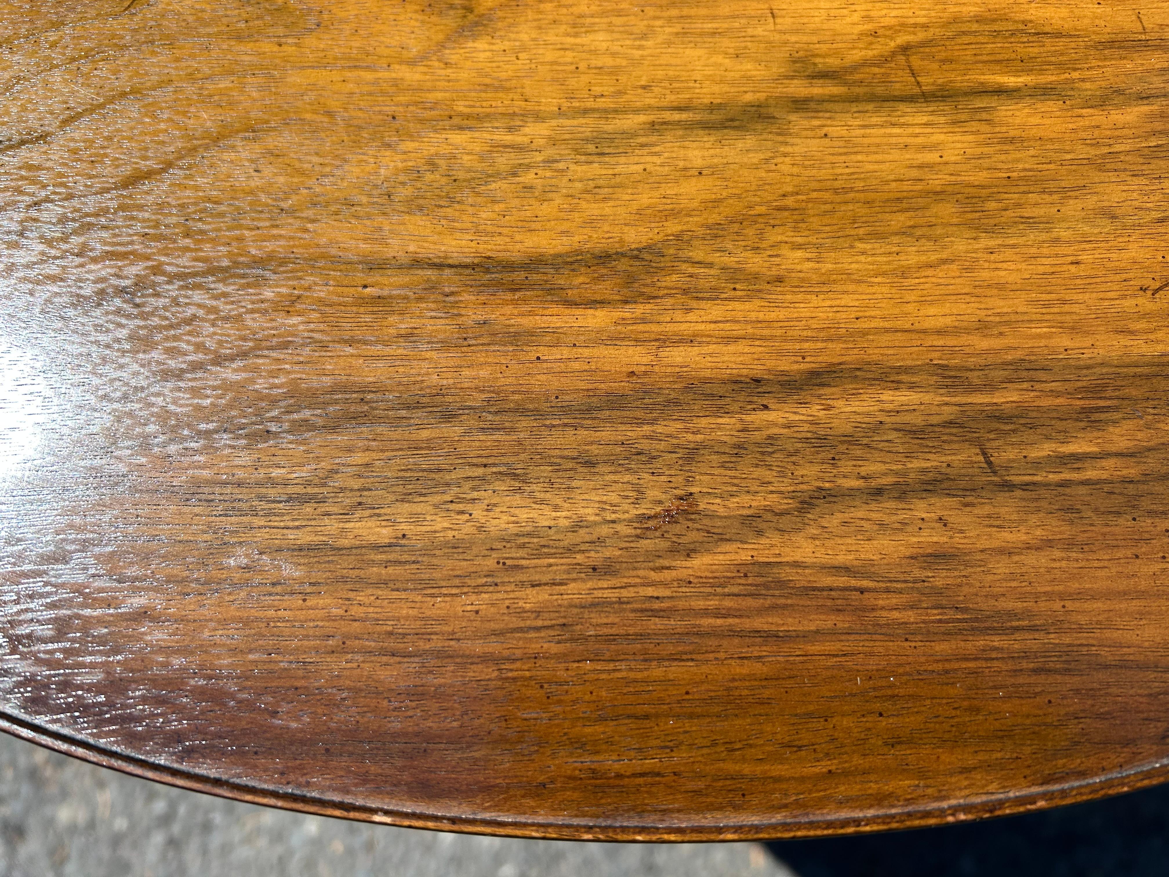 Outstanding John Widdicomb Attr. Round Walnut Side Table Mid-Century Modern For Sale 9