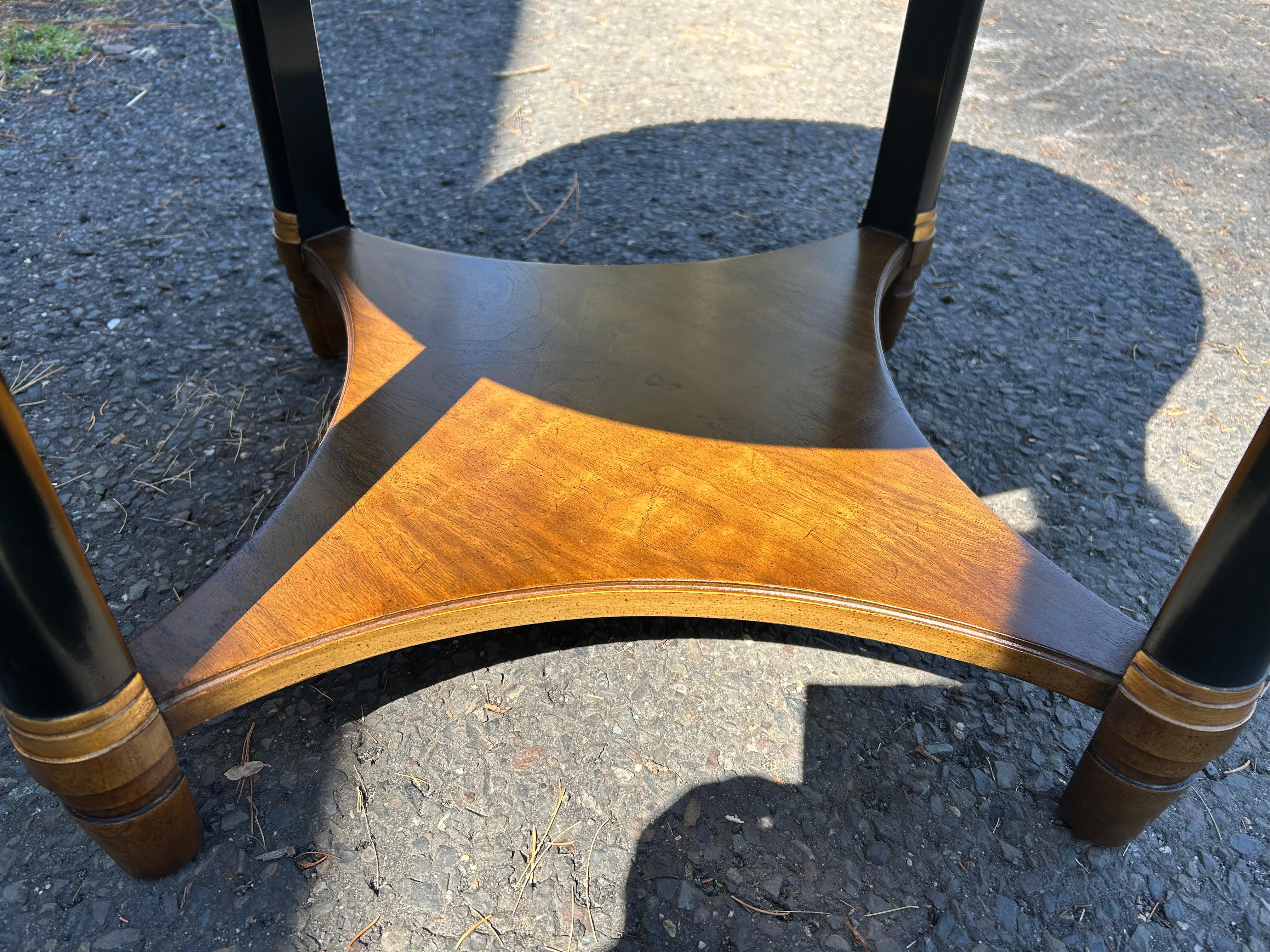 Outstanding John Widdicomb Attr. Round Walnut Side Table Mid-Century Modern For Sale 3