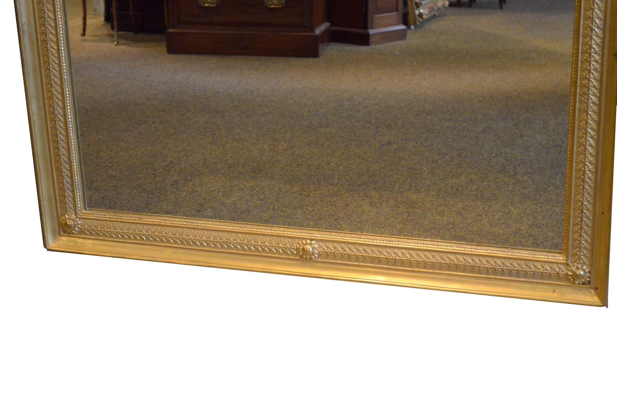 Outstanding Large Antique Giltwood Wall Mirror H158cm For Sale 4