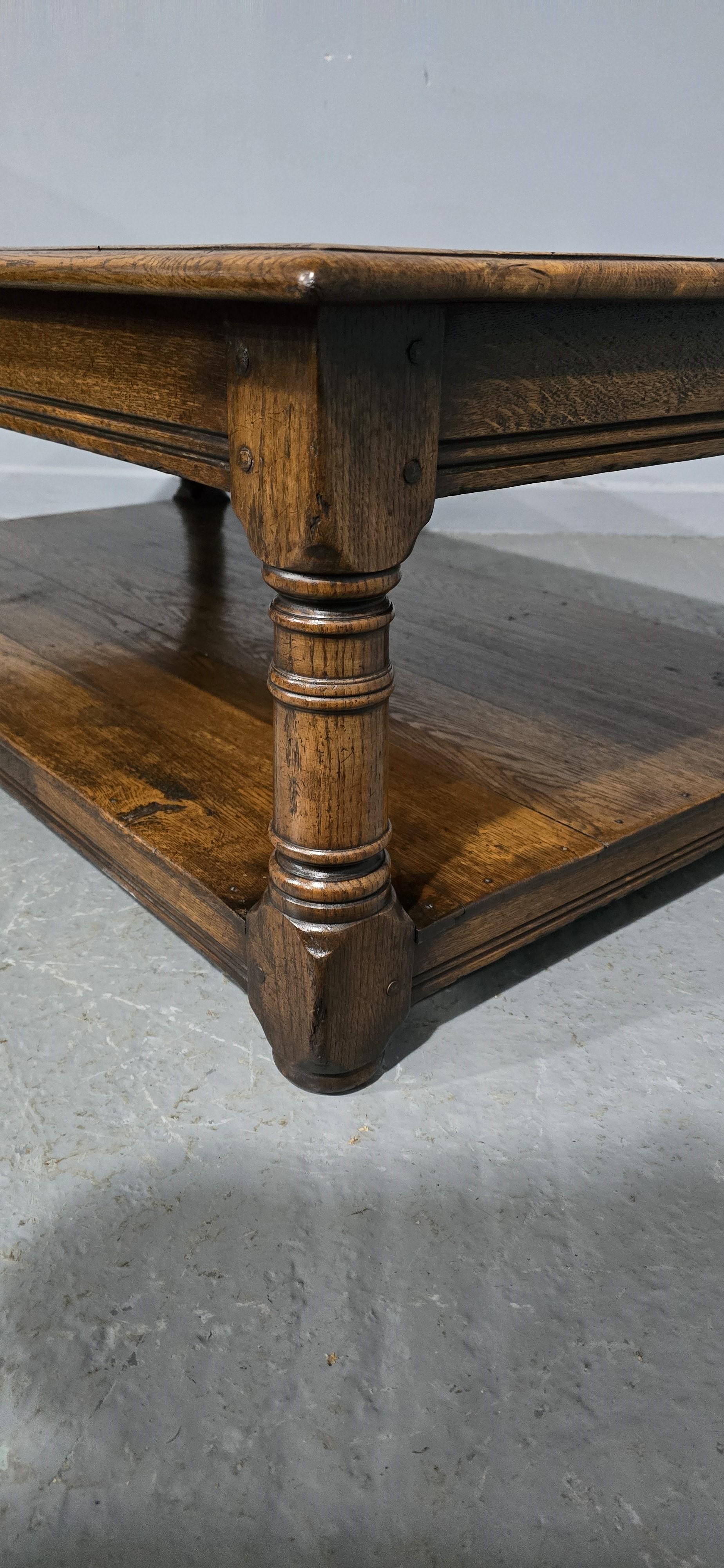 20th Century Outstanding Large Burr Oak Coffee Table
