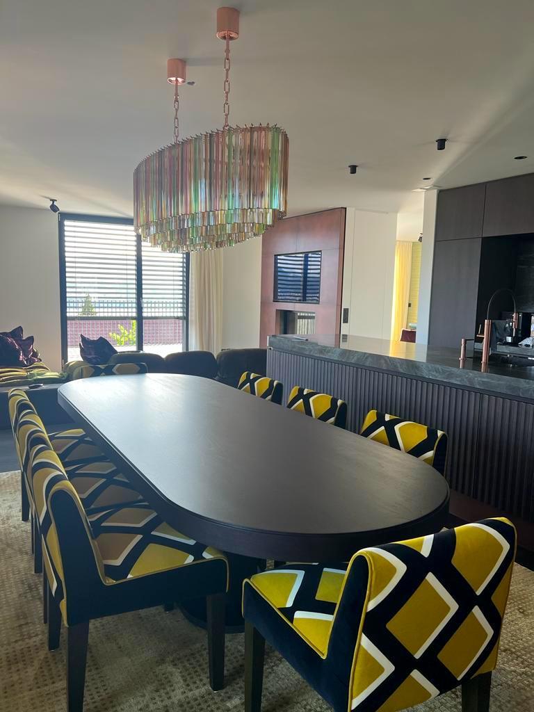 Eccezionale lampadario in vetro di Murano multicolore a forma ovale di grandi dimensioni in vendita 9