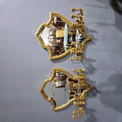 Outstanding Large Pair Large Gilt Girondoles