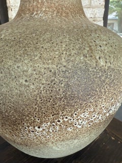 Outstanding Large West German Earthenware/ Pottery Vase w/ Arched Handle