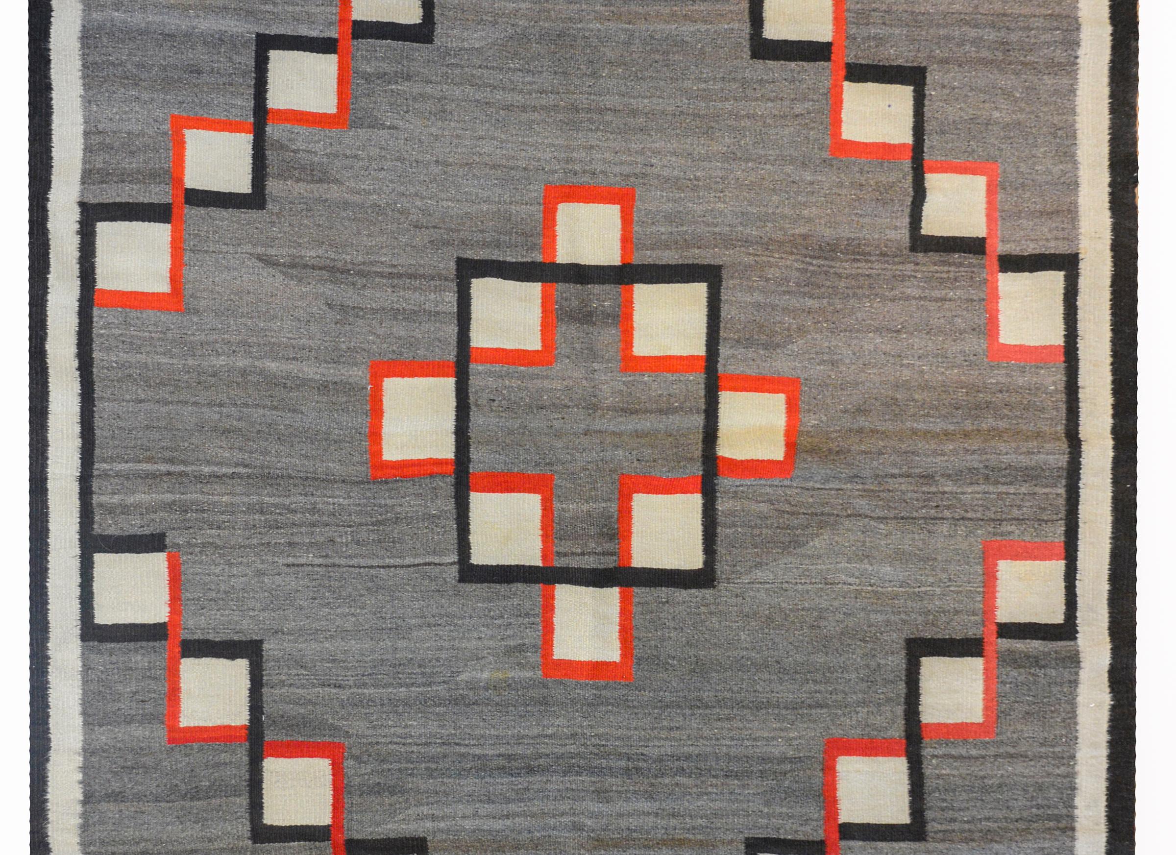 American Outstanding Late 19th Century Navajo Rug