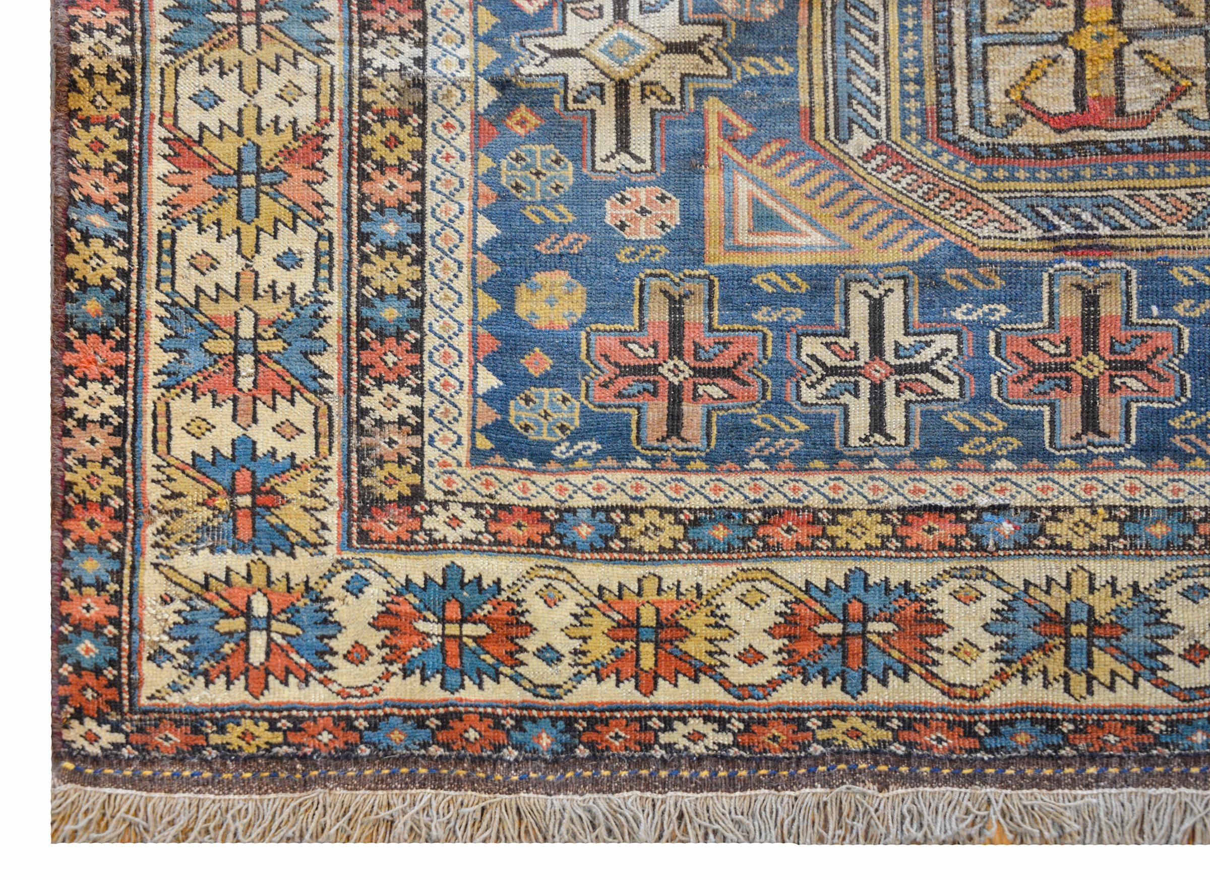 Vegetable Dyed Outstanding Late 19th Century Shirvan Rug For Sale