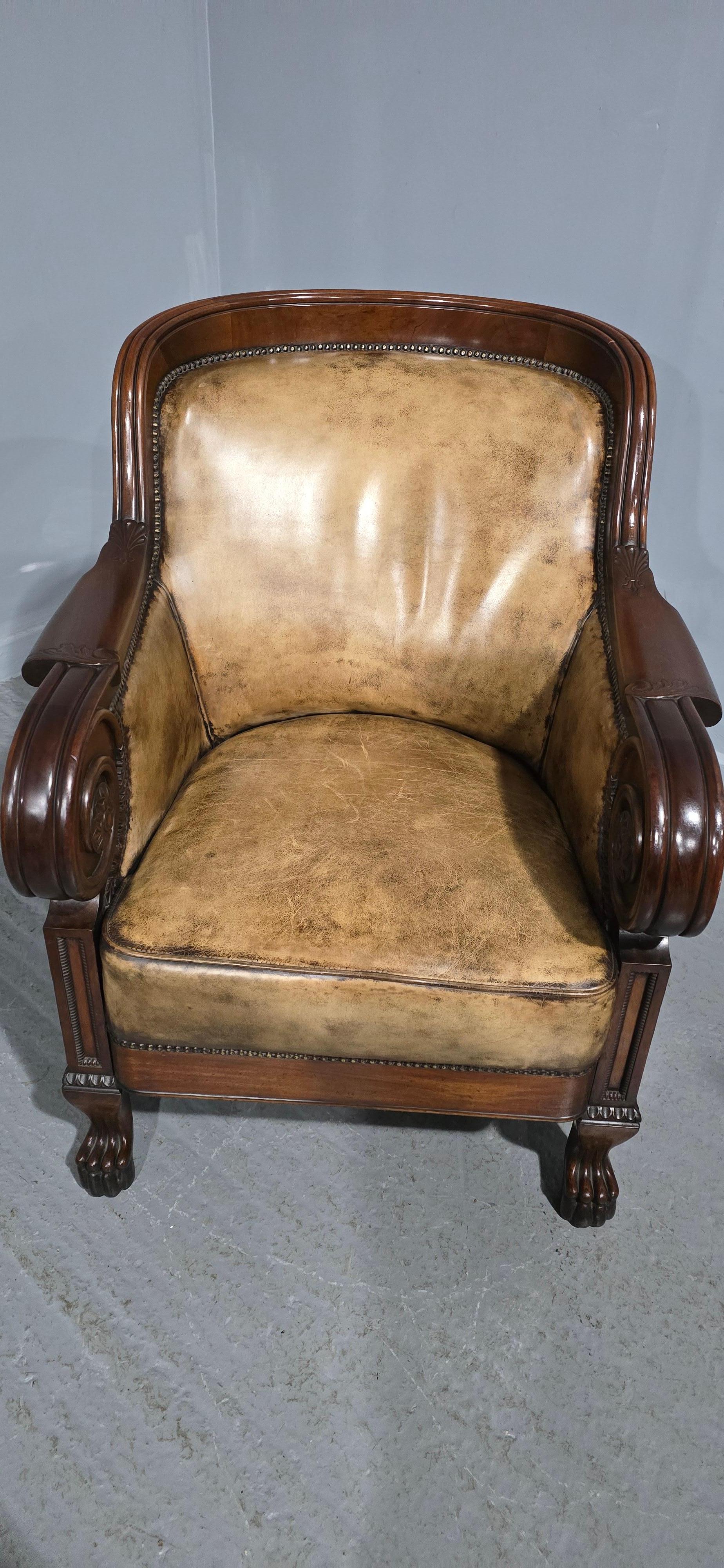 Outstanding Library Chair in the Manner of George Bullock en vente 4
