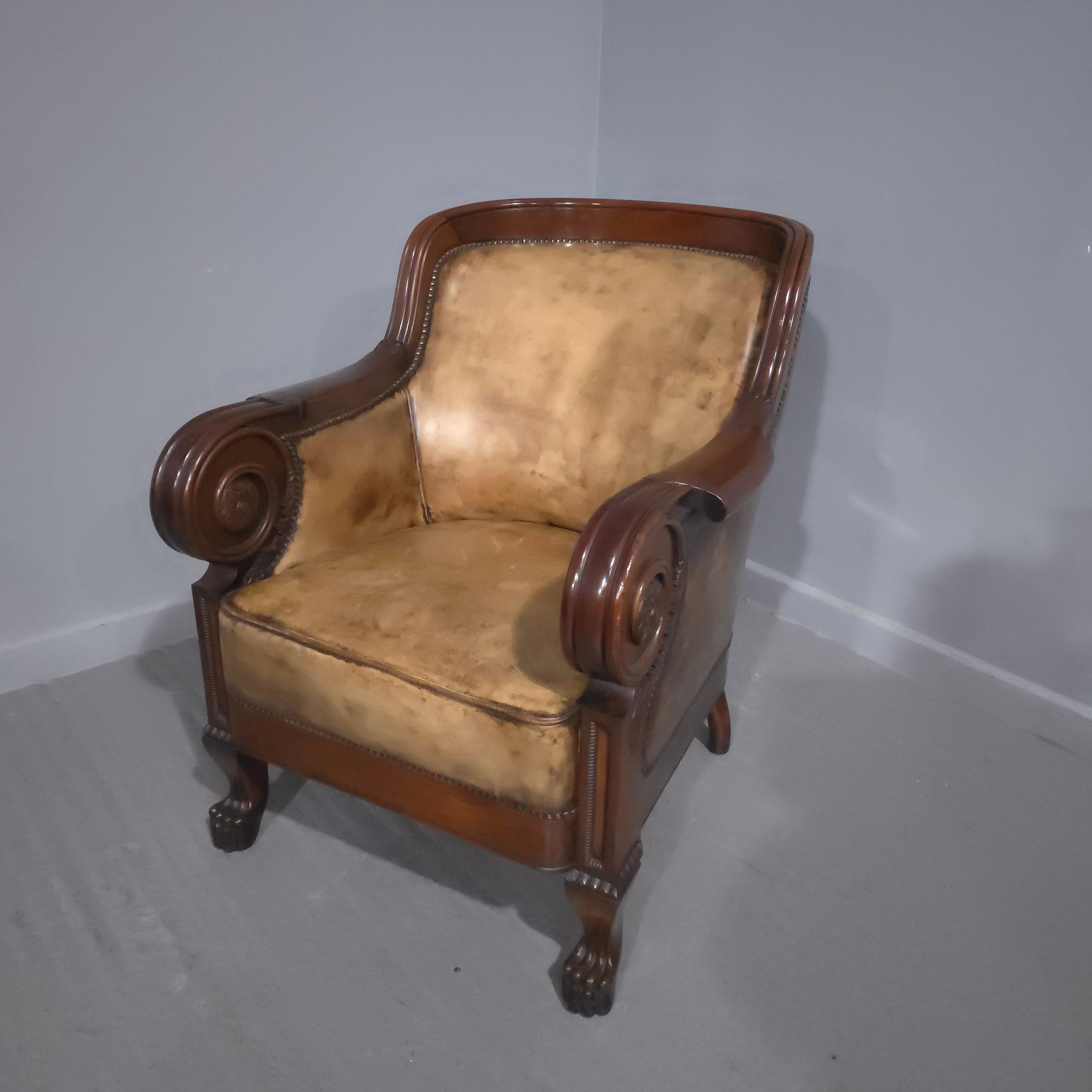 Victorien Outstanding Library Chair in the Manner of George Bullock en vente