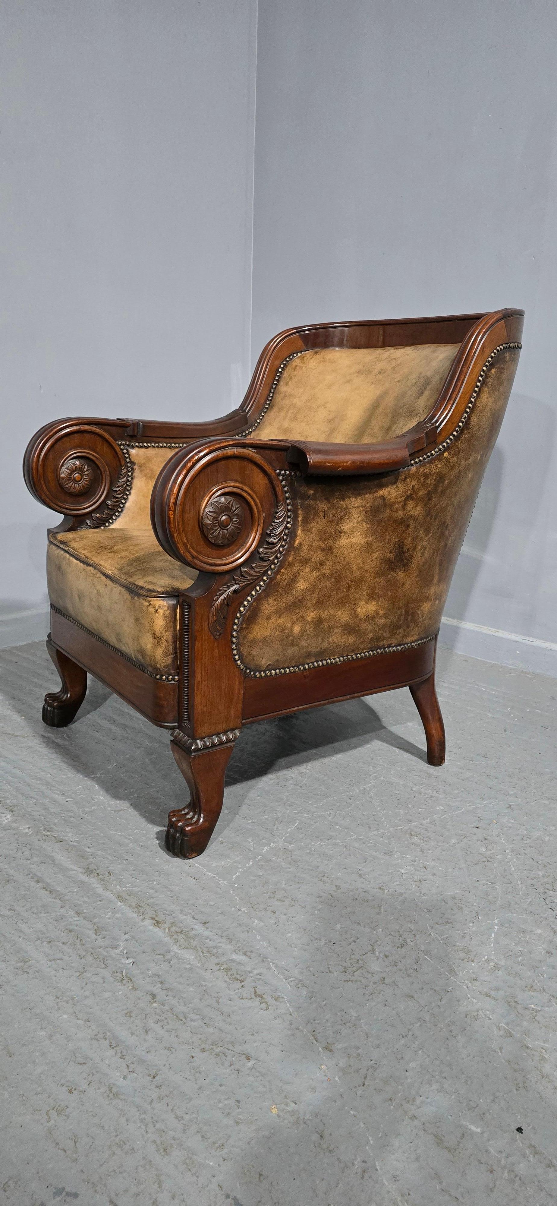 Outstanding Library Chair in the Manner of George Bullock Bon état - En vente à Swadlincote, GB