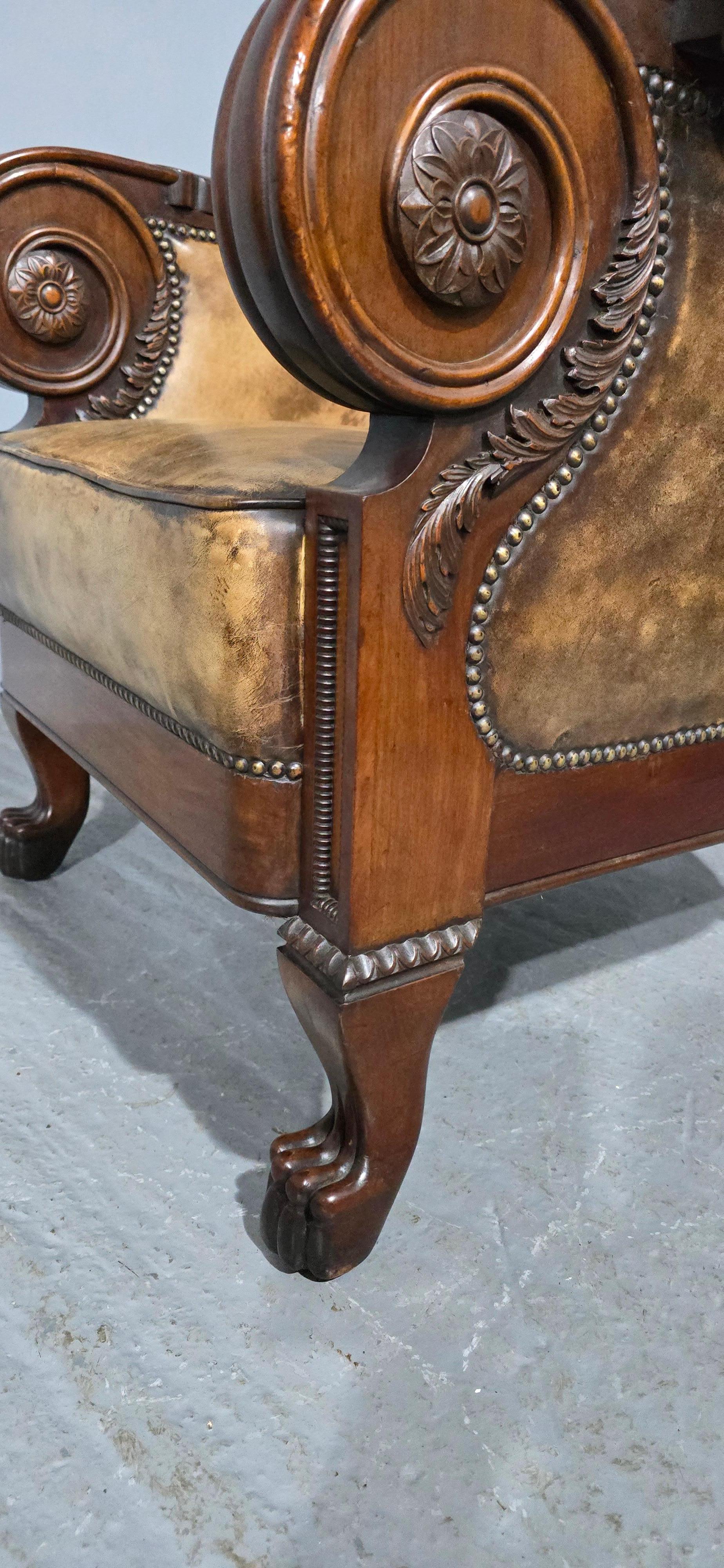 XIXe siècle Outstanding Library Chair in the Manner of George Bullock en vente