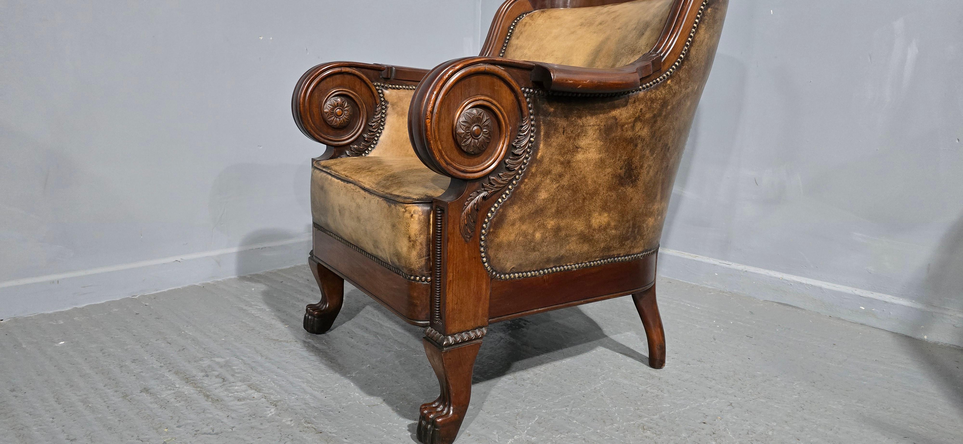 Outstanding Library Chair in the Manner of George Bullock en vente 1