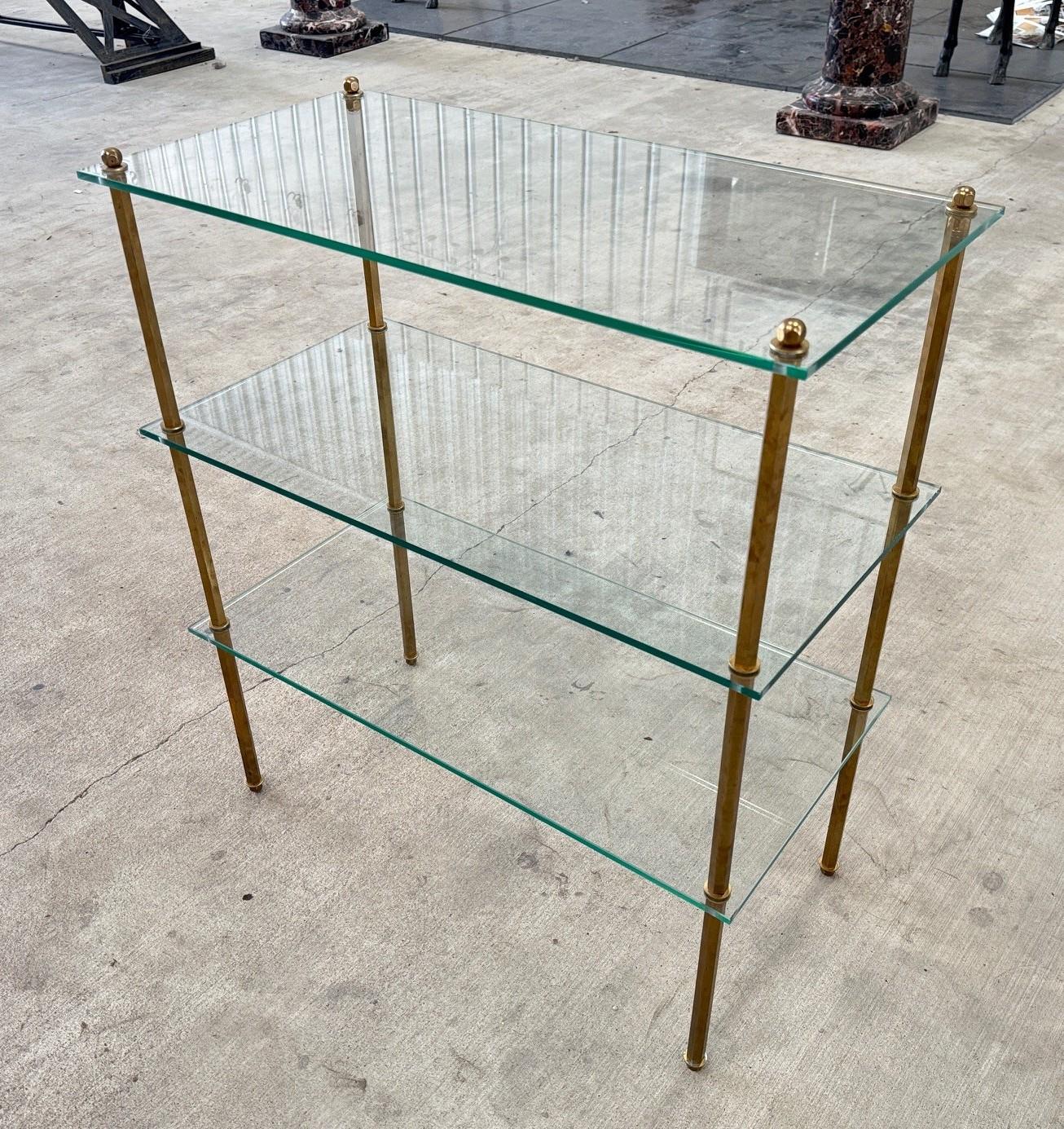 Bronze Outstanding Mid-20th Century Maison Jansen Pair Of Etageres For Sale