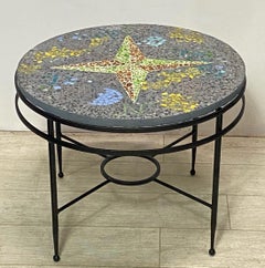 Micro Mosaic Side Table by Bay Area Artist Margaret Bruton Circa 1940