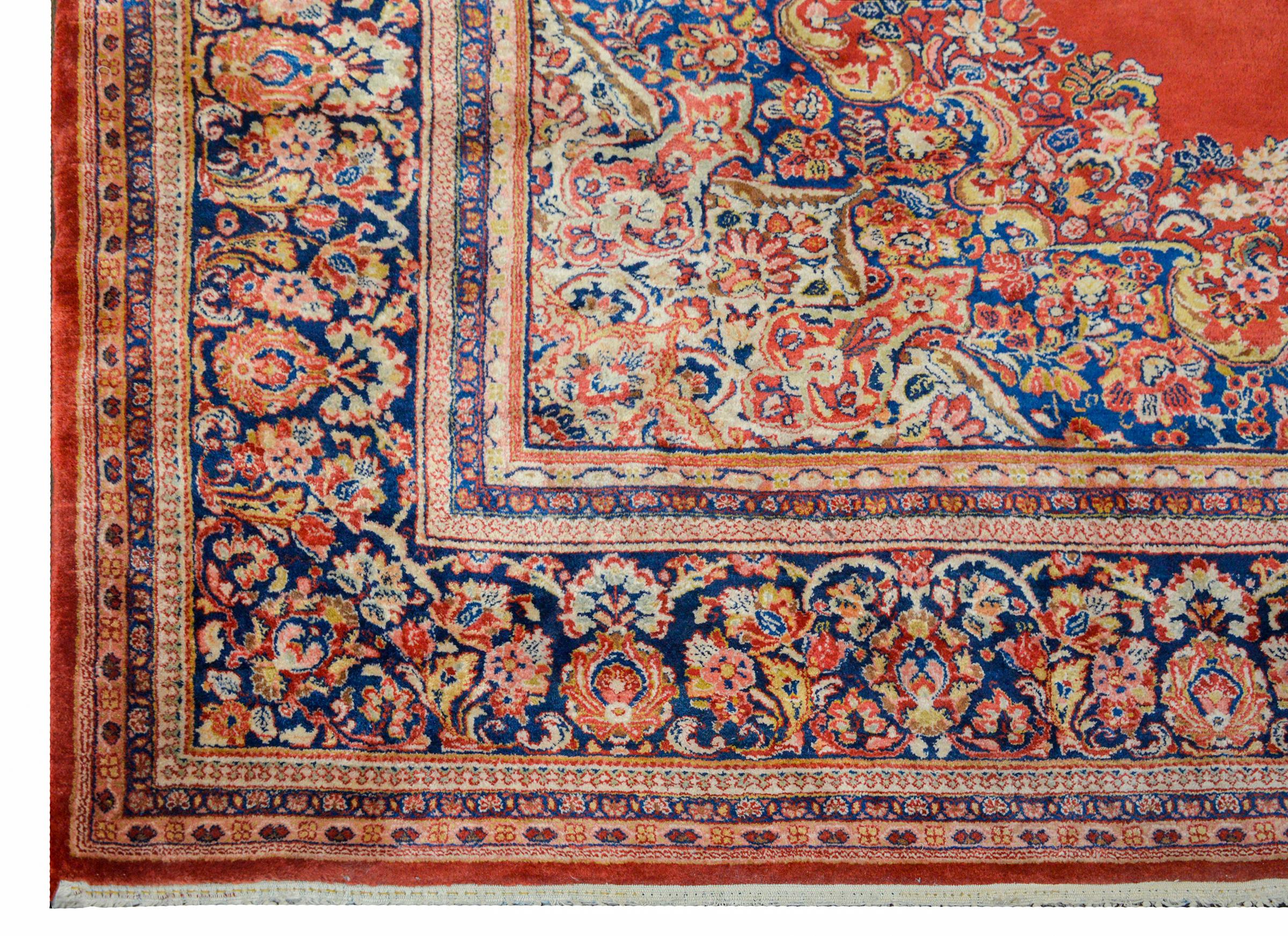 Wool Outstanding Monumental Early 20th Century Sarouk Rug For Sale