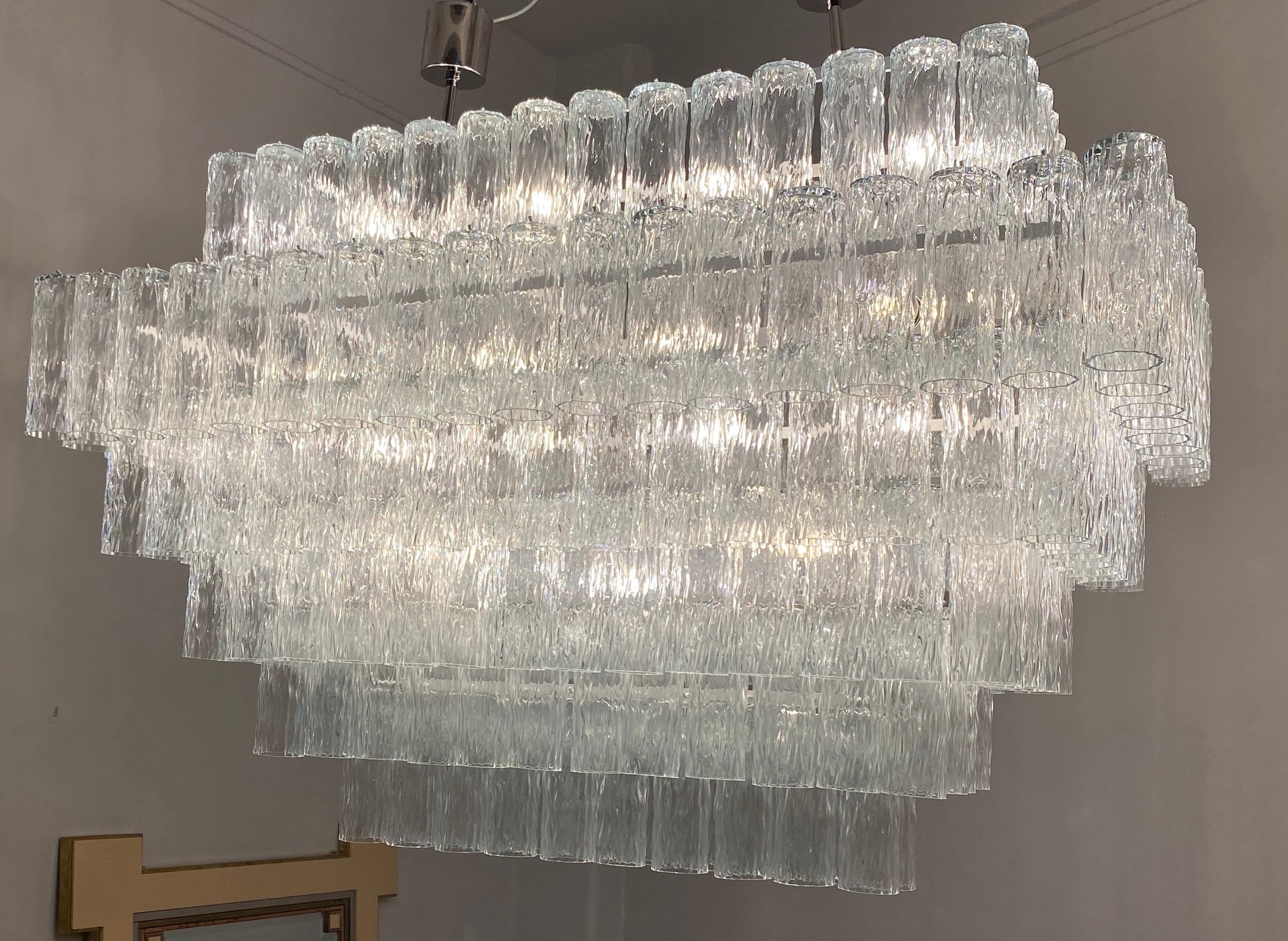 Late 20th Century Outstanding Monumental  Murano Chandelier, 1980' For Sale