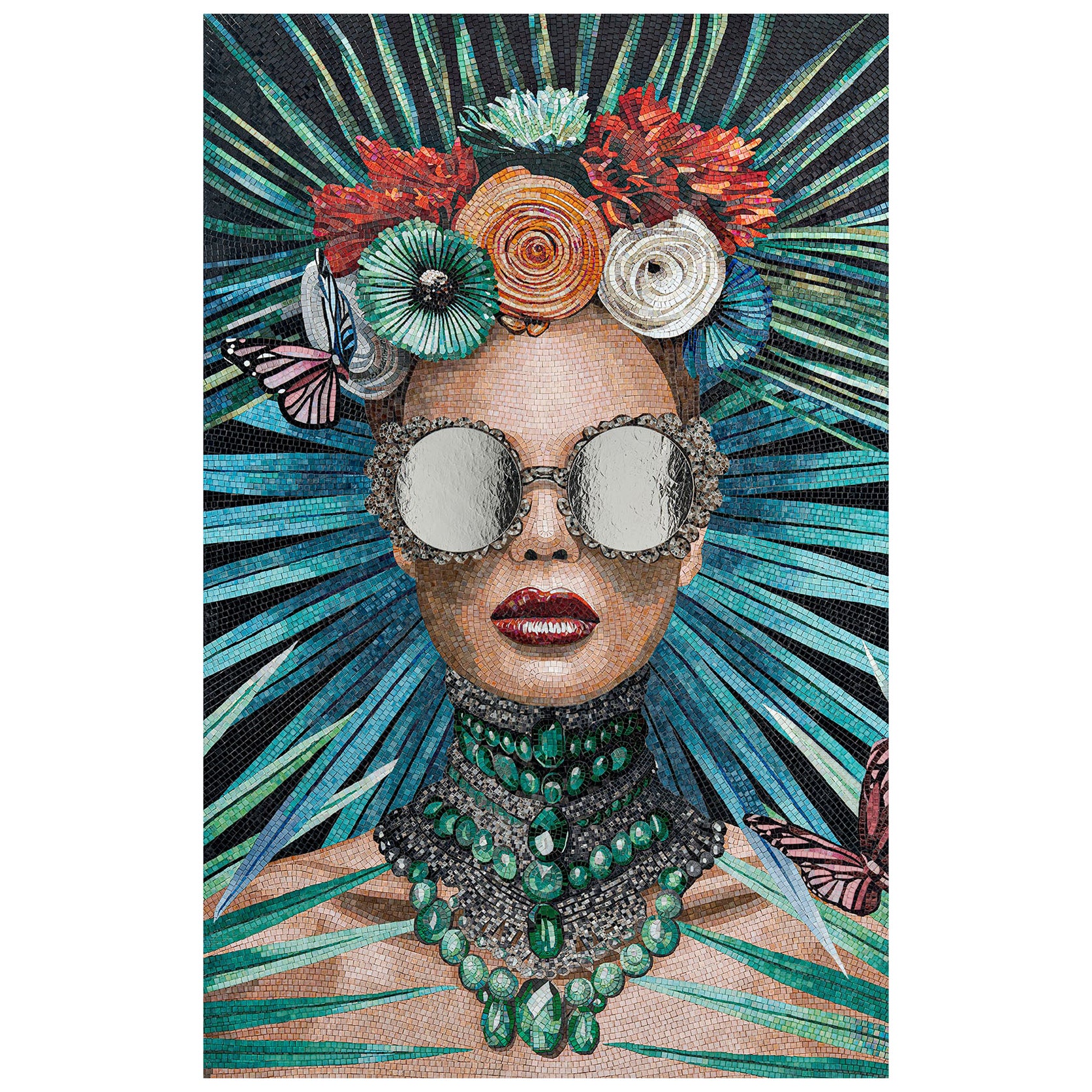 Outstanding Mosaic Artwork - A Must Have for Collectors - Bespokable and Framed