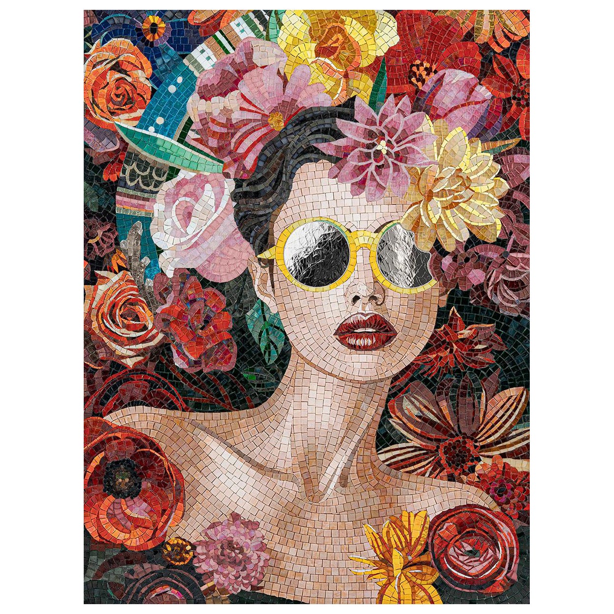 Outstanding Mosaic Artwork - A Must Have for Collectors - Bespokable and Framed