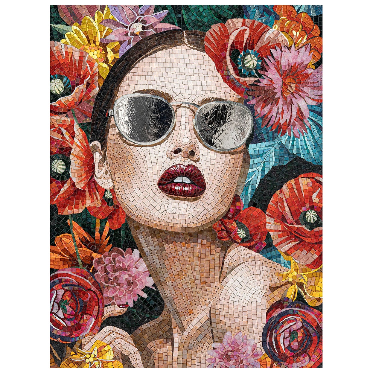 Outstanding Mosaic Artwork - A Must Have for Collectors - Bespokable and Framed