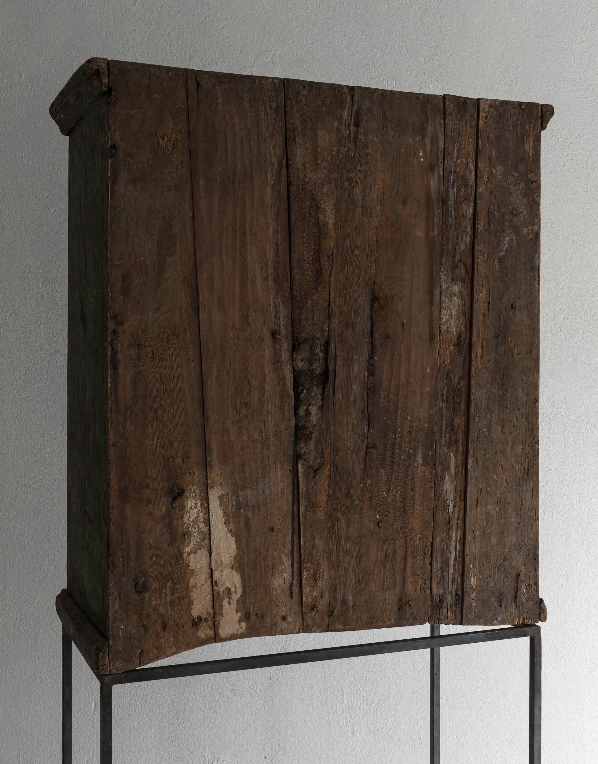 Outstanding Original 18th Century Cabinet on Modern Steel Stand 2
