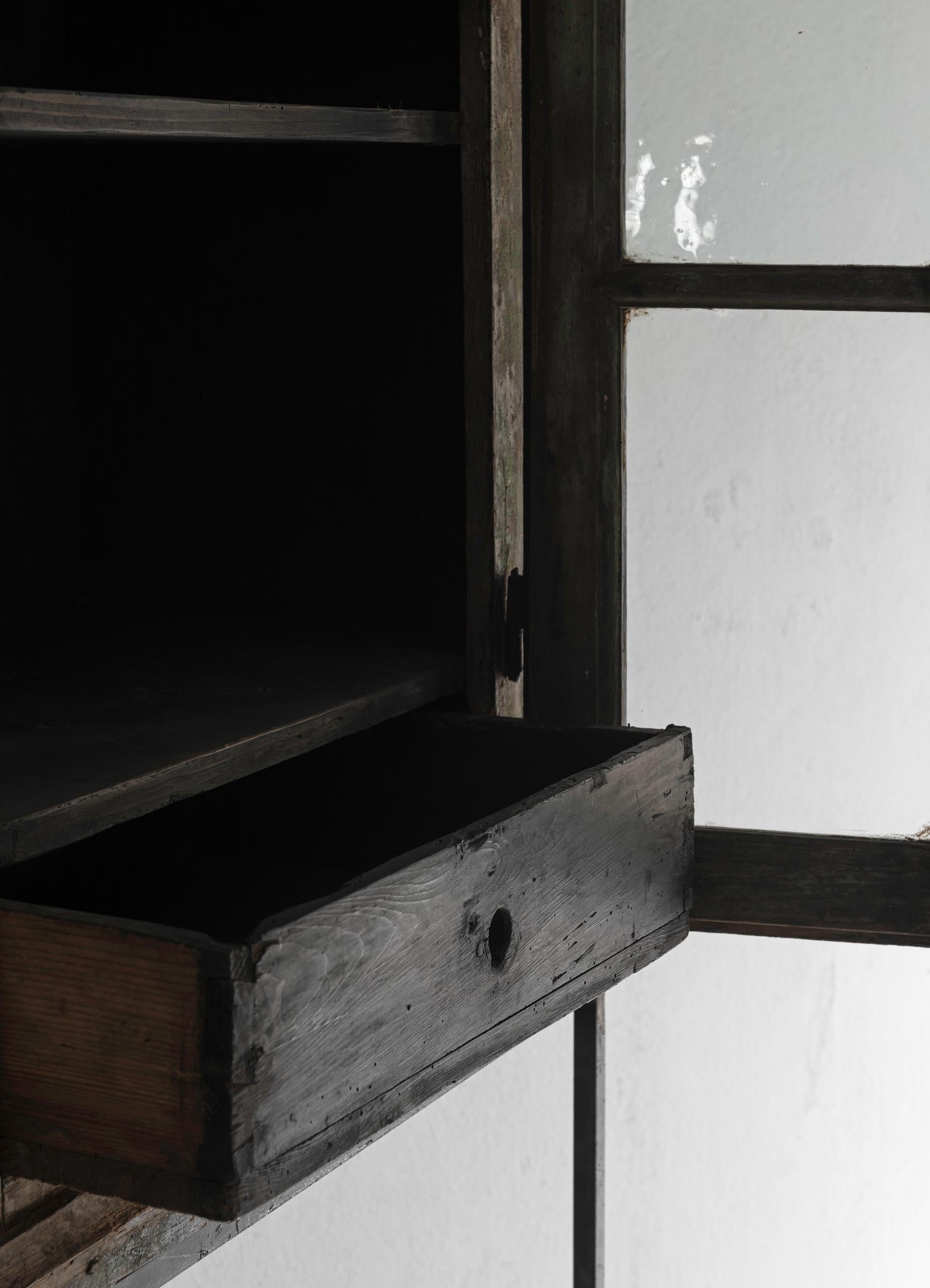 Oak Outstanding Original 18th Century Cabinet on Modern Steel Stand
