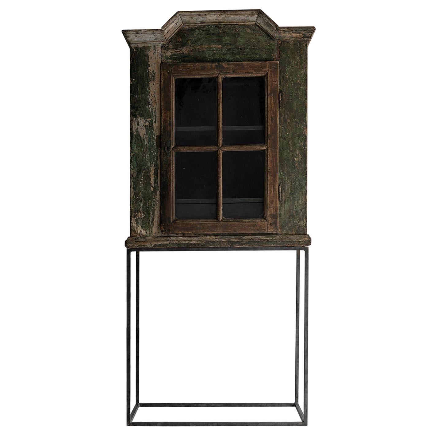 Outstanding Original 18th Century Cabinet on Modern Steel Stand