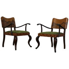 Antique Outstanding Pair of 1930s Swedish Armchairs