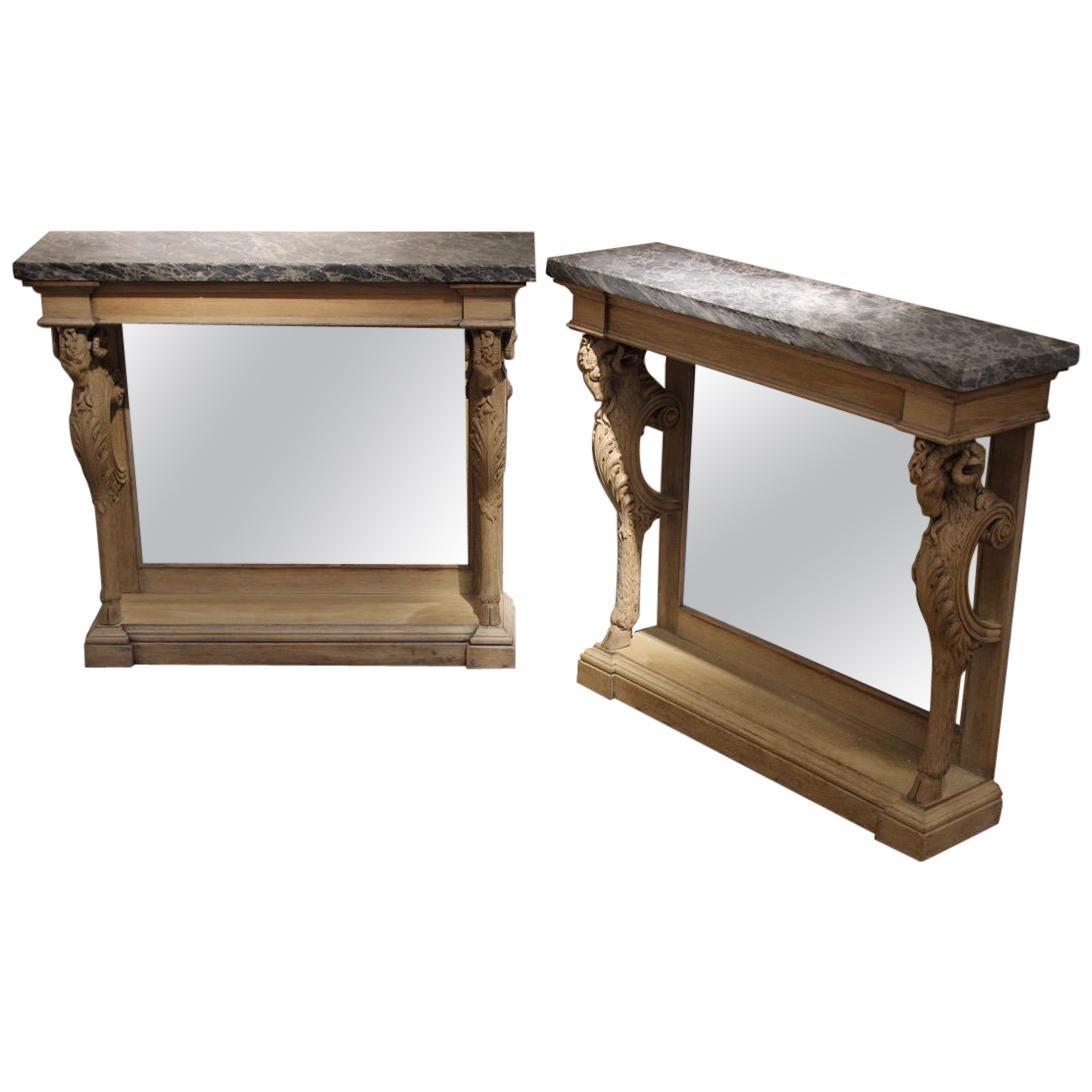 Outstanding Pair of 19th Century French Console Tables