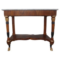 Magnifique paire de consoles Empire italien du 19ème siècle