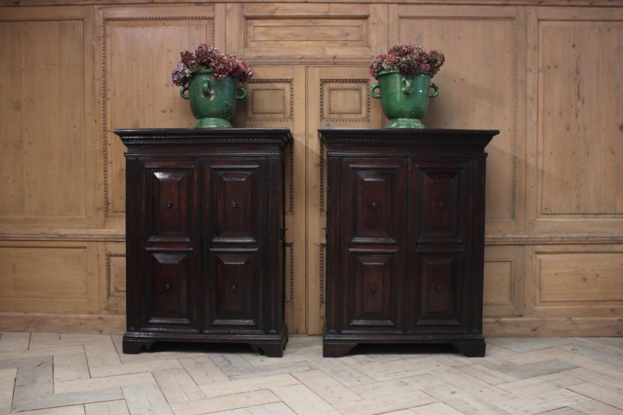 Outstanding Pair of Early 18th Century French Walnut Cupboards 1