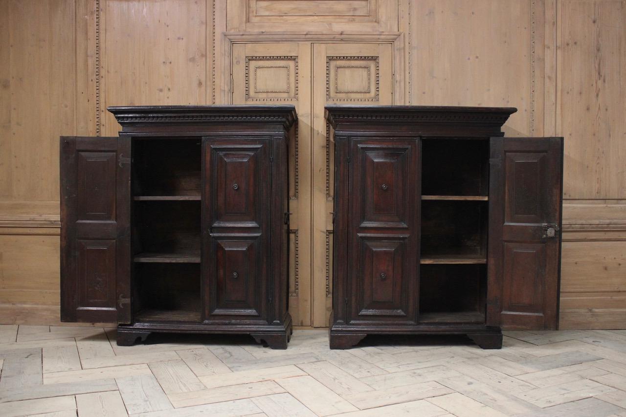 Outstanding Pair of Early 18th Century French Walnut Cupboards 3