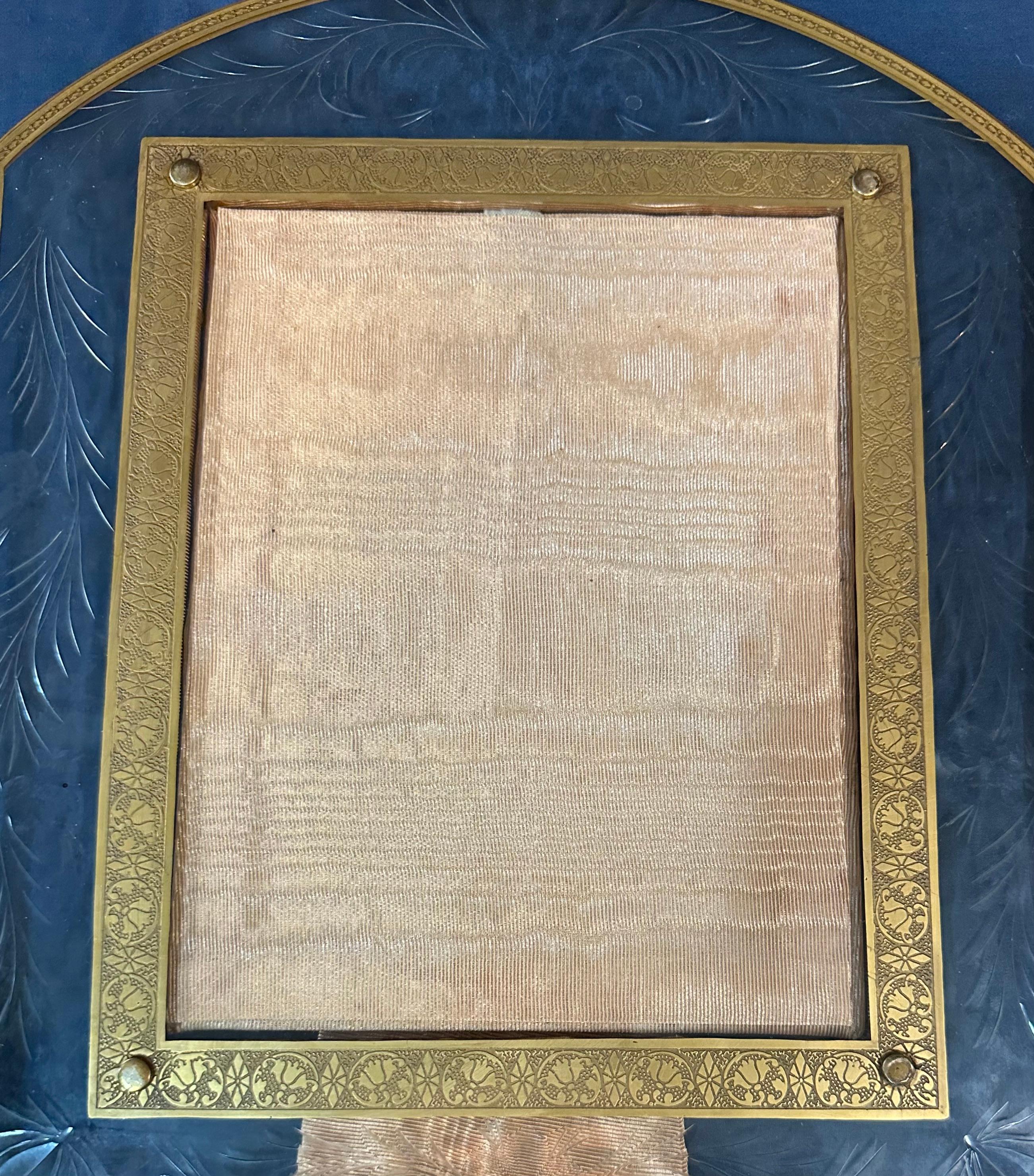 Outstanding Pair of French Crystal Photo Frames In Good Condition For Sale In Bronx, NY